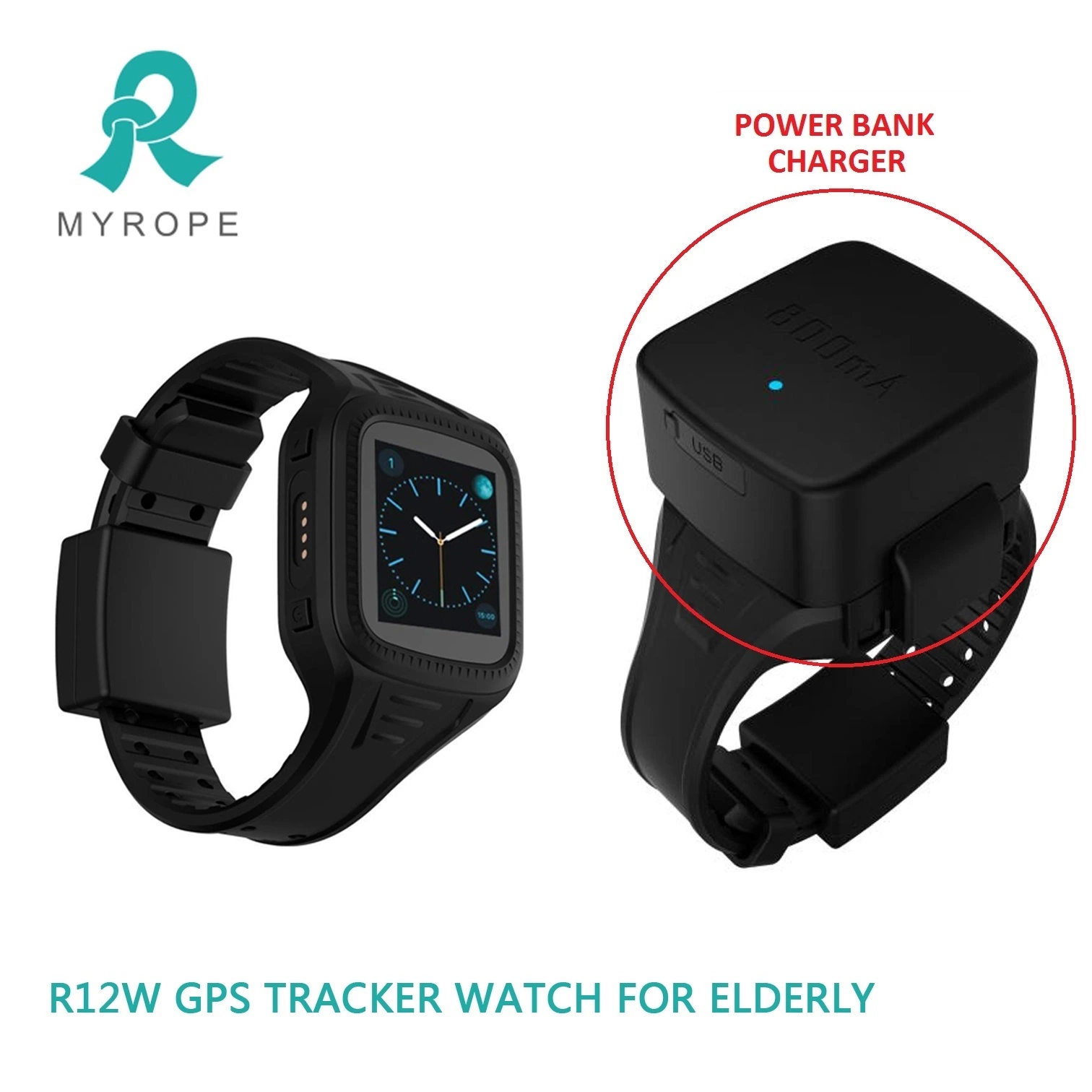 Pulsera de cuarentena a prueba de manipulaciones pulsera Reloj inteligente GPS Tracker con Móvil APP Ofreen GPS Watch