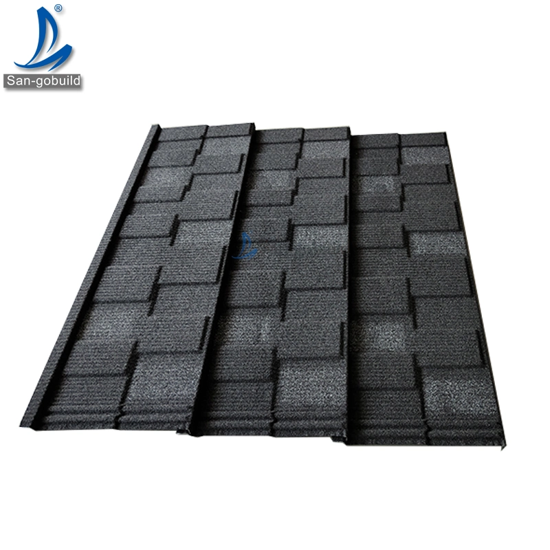 30 Years Lifetime Brown/Black/Red Board Roofing Stone Coated Metal Sheet Roofing Tile Shingle Roofing Tile