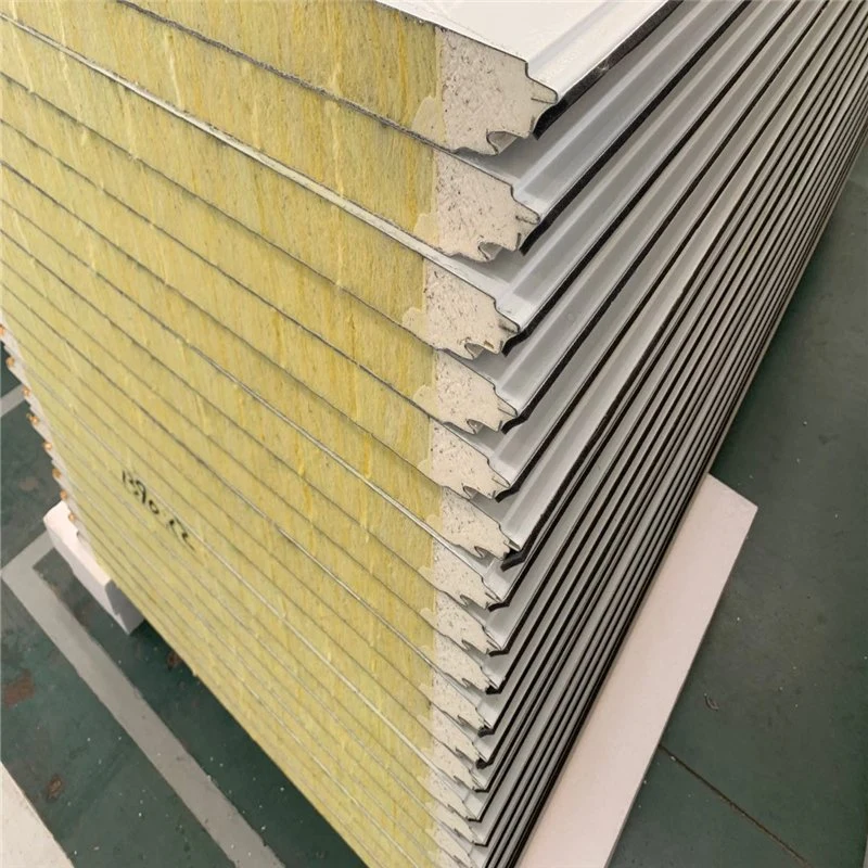 Mineral Wool/Rock Wool/Glass Wool Sandwich Panel for Prefab House Wall/Ceiling/Partition