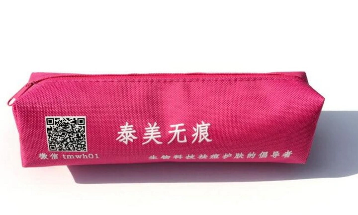 Promotional Customized Logo Printed Travel Makeup Pouch Pen Pencil Bag