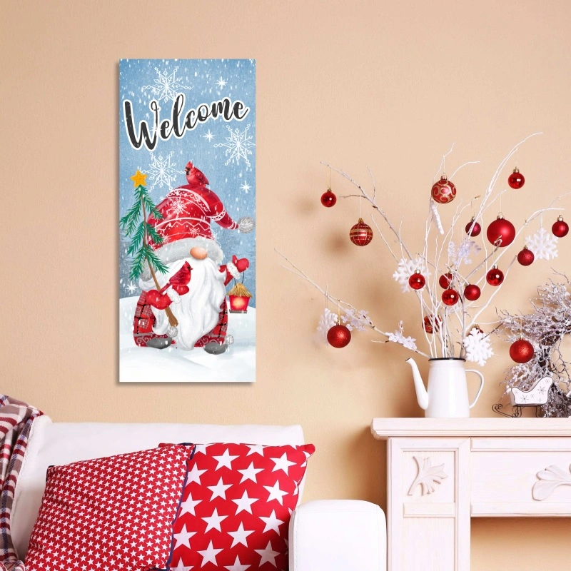 3 Piece LED Lighted Joy Christmas Gnomes Canvas Wall Art Pint for Home Decor