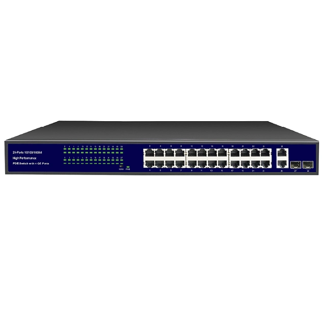 Poe Switch 24 Gigabit Poe +2 Gigabit Uplink+2 SFP Ports