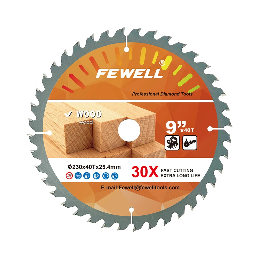 Premium Grade Fast Speed 230 * 40t * 25,4mm TCT Sägeblatt zum Schneiden Holz