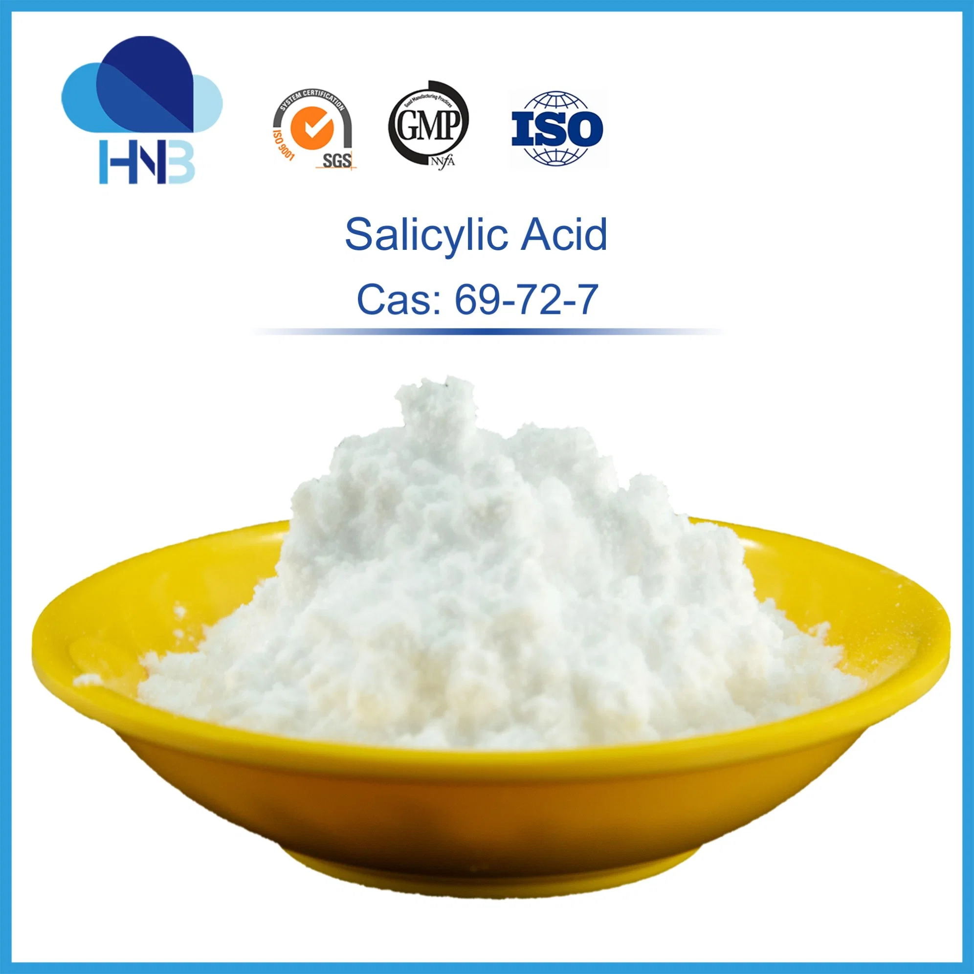 Pharma Cosmetic Grade CAS 69-72-7 Salicilato de sodio ácido salicílico
