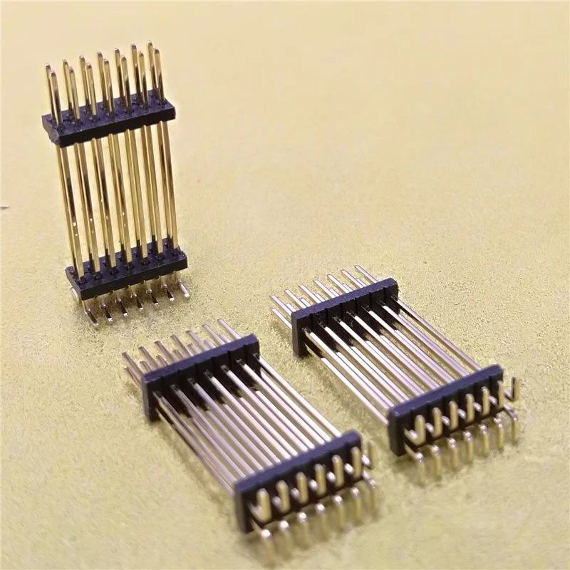 1.27/2.0/2.54 1xn Pin Double Plastic Connector SMT Straight Terminal L=Xx Pin Header