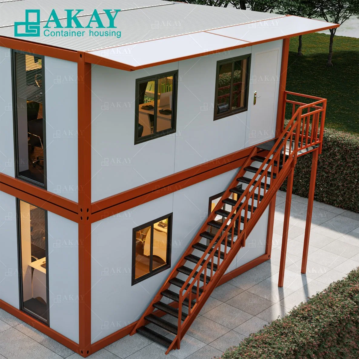 Two Floor Mobile Quickly Assemble Container Home Customized Modular Prefabricated Camp Building Prefab Container House Office