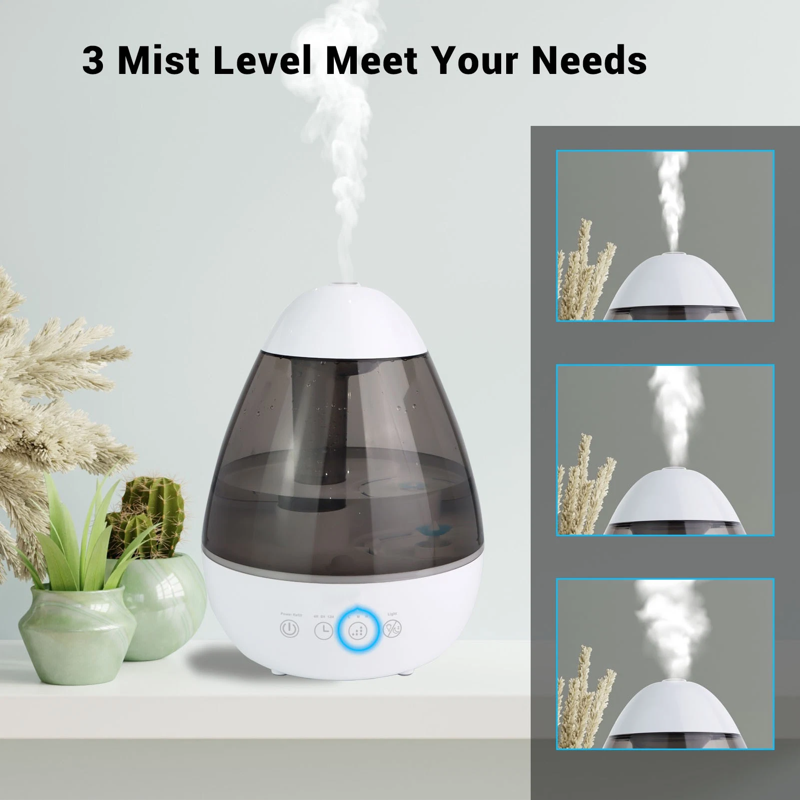 Cool Mist Maker portátil Big Tank Cap 2,5L Cuidado personal Difusor de la sala de humidificación