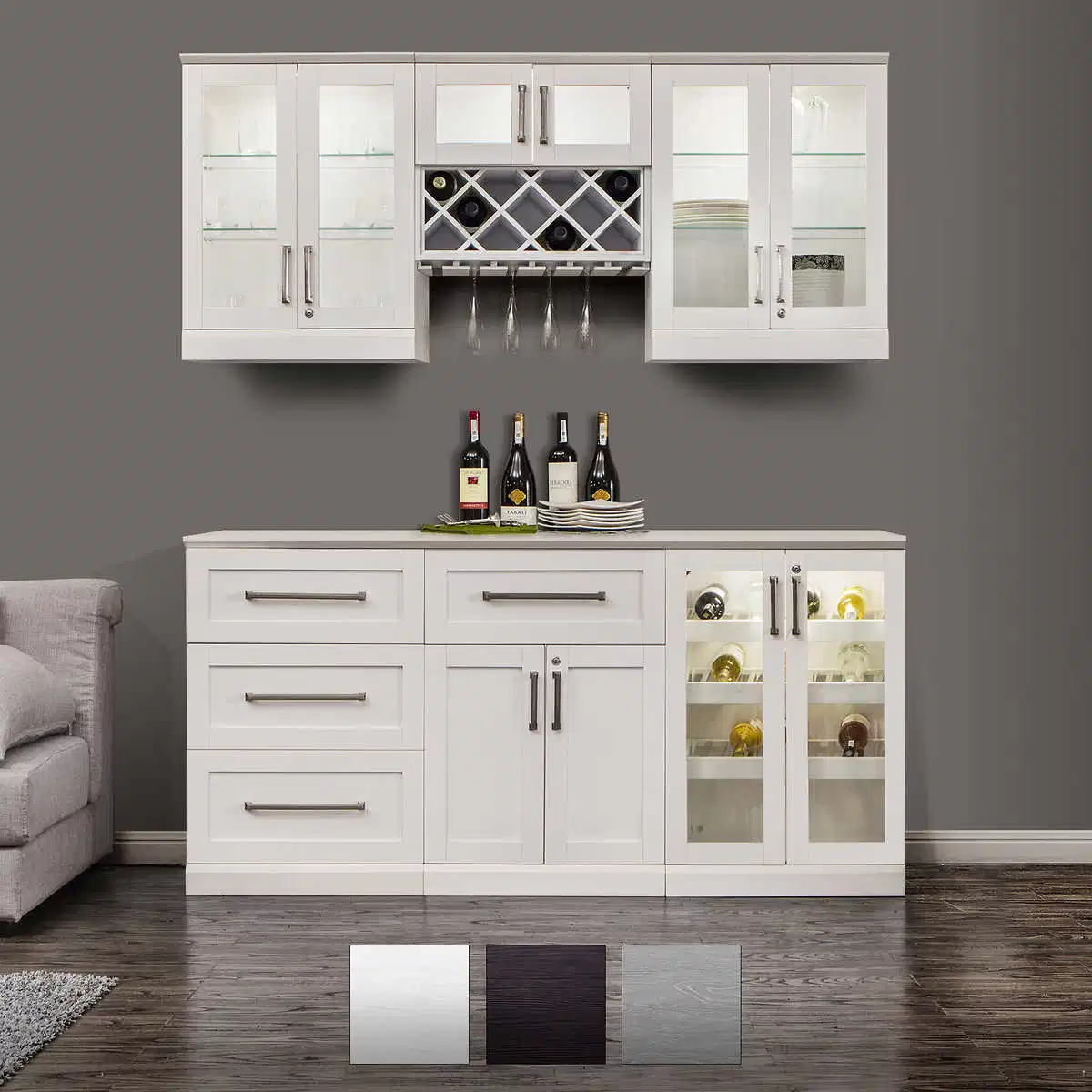 Furniture Cabinet Kitchen Canada Painting White Solid Wood Wholesale for Builder