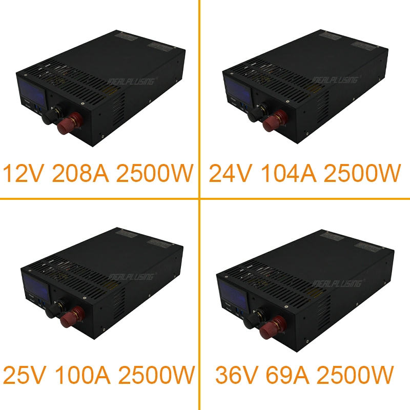 High Power High Current SMPS 2000W 12V 200A 24V 100A 2500W LED Power Supply Variable DC Adjustable Switching Power Supply