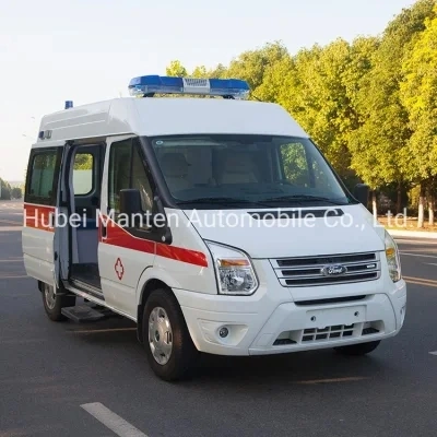 New Ford 4X4 Cheap Ambulance Truck Price Ambulance Van Vehicle Truck for Sale with Stretcher Oxygen Tank Equipment