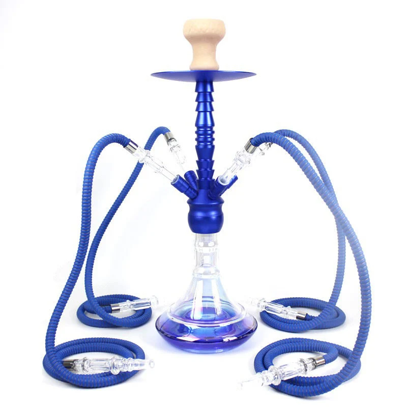 Wholesale/Supplier Aluminum Alloy Bar Use 4 Hoses of LED Hookah for Multiple Users