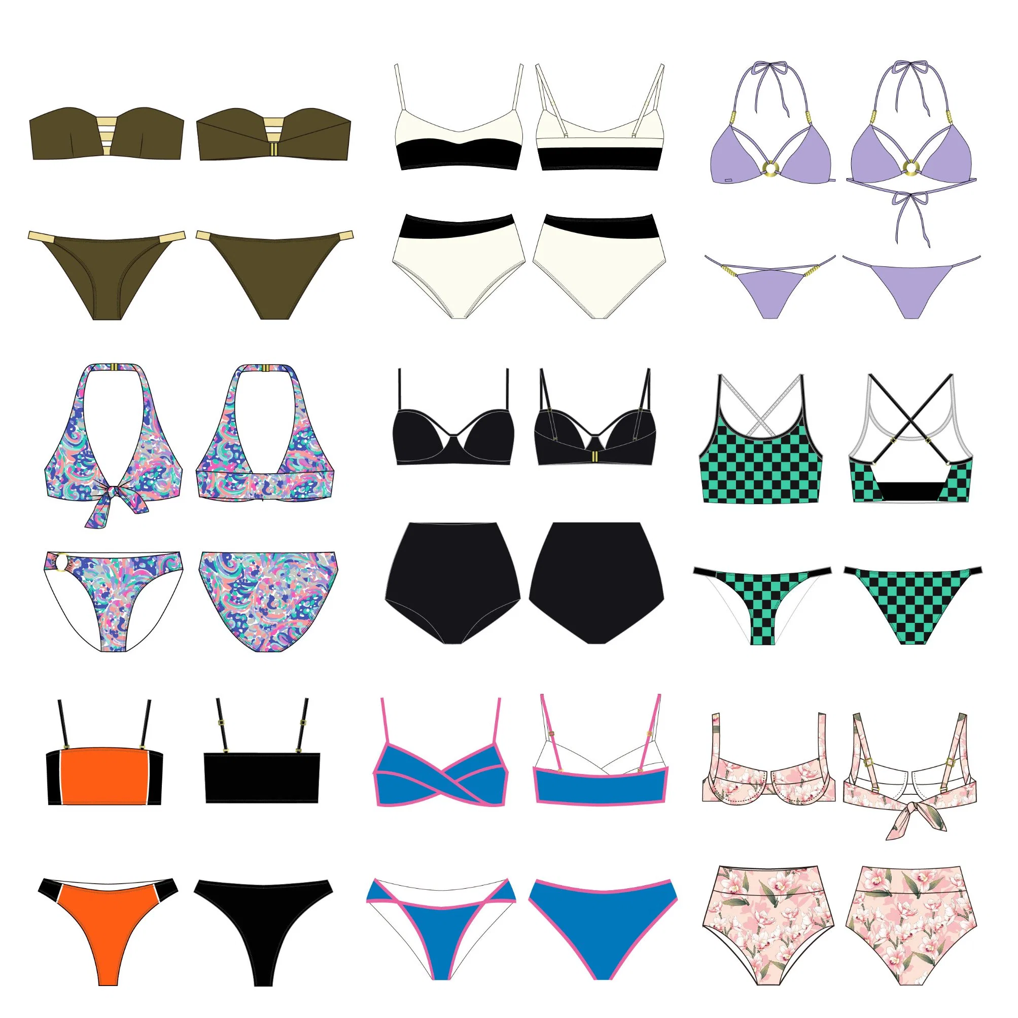 Wholesale/Supplier Mature Women Bikini Recycled Polyester Swimsuit Eco Friendly Beach Wear