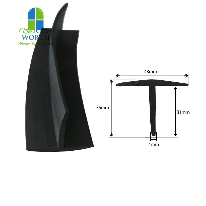 Expandable High Durability T Shaped EPDM Rubber Seal for Door