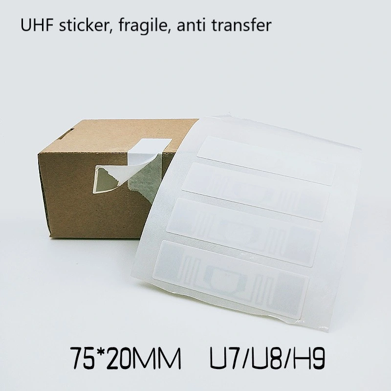 Adhesive Security RFID Technologh UHF 860-960MHz Anti-Counterfeiting Stickers with Qr Code Printing NFC RFID Tag for Verification