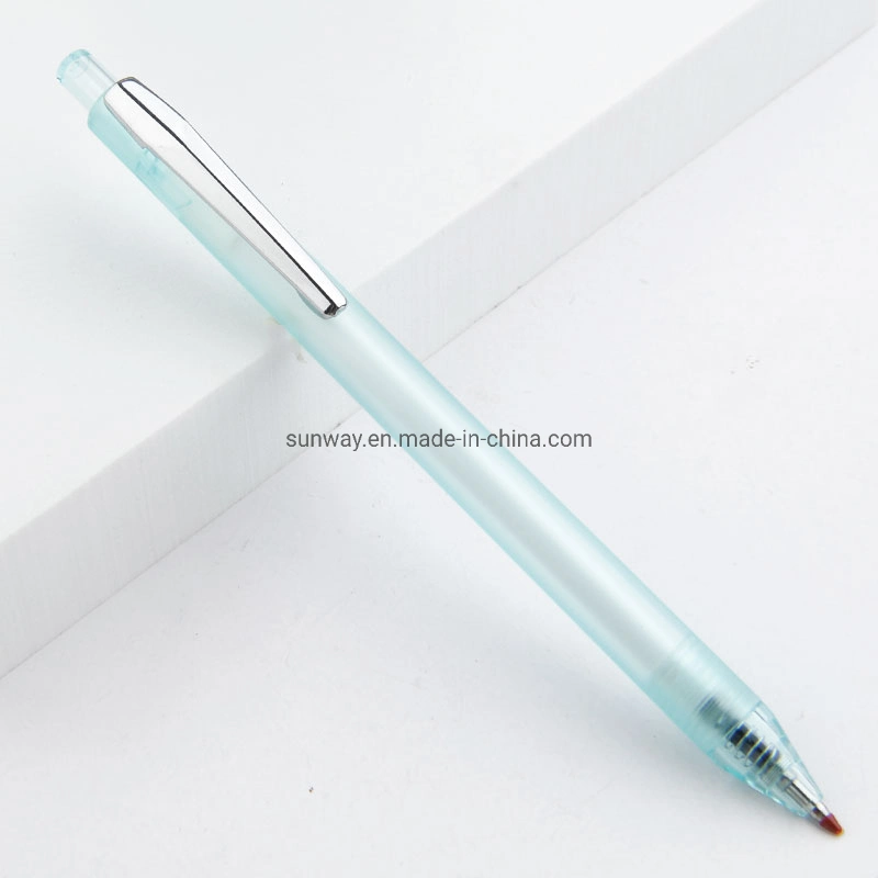 Office Supplier Gift Plastic Frosty Click Gel Ink Ball Pen