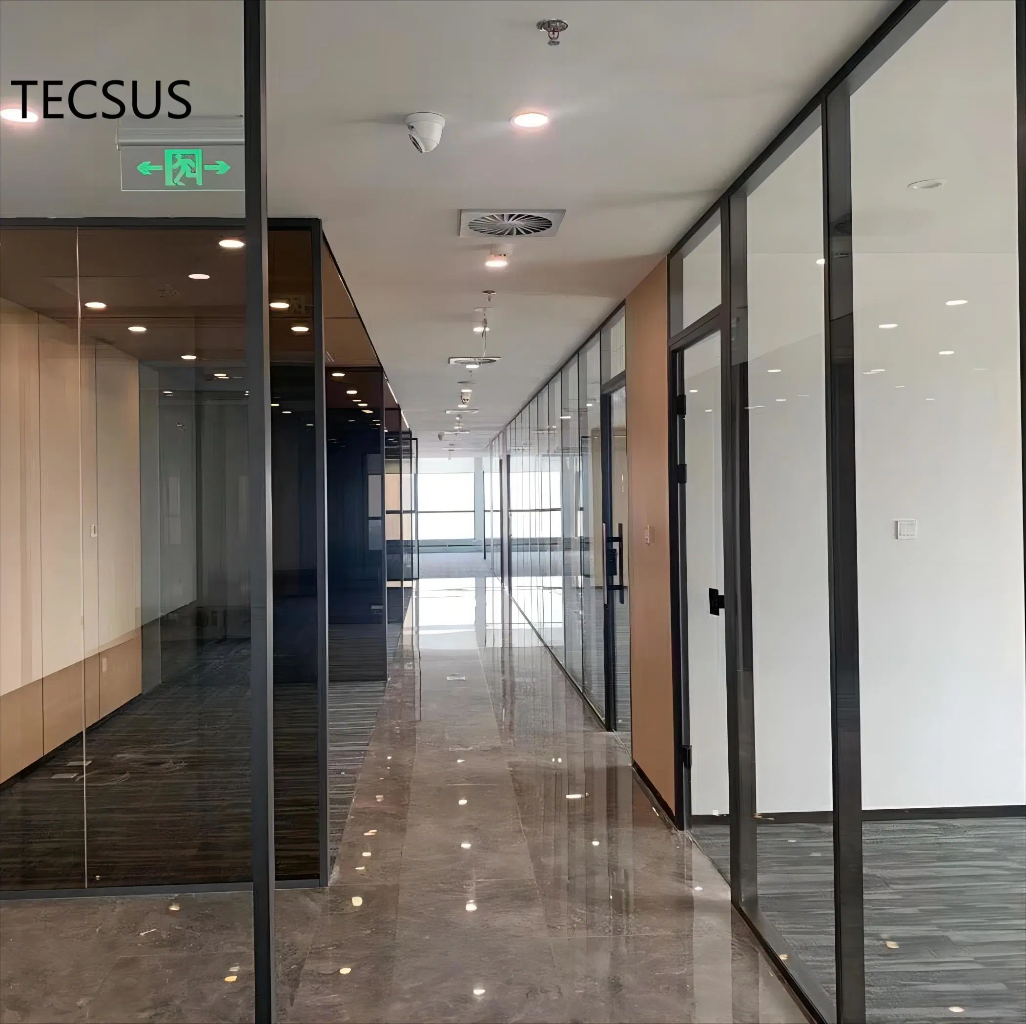 Manufacturer Price Office Glass Partition Wall for Room Devider with ISO (TECSUS 80 series)