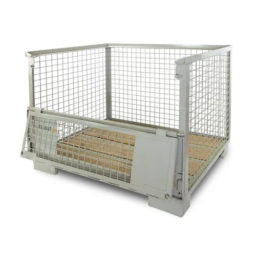 Stillage cargo de la cage de stockage de matériaux de revêtement en poudre amovible en acier empilable à usage intensif avec des prix concurrentiels