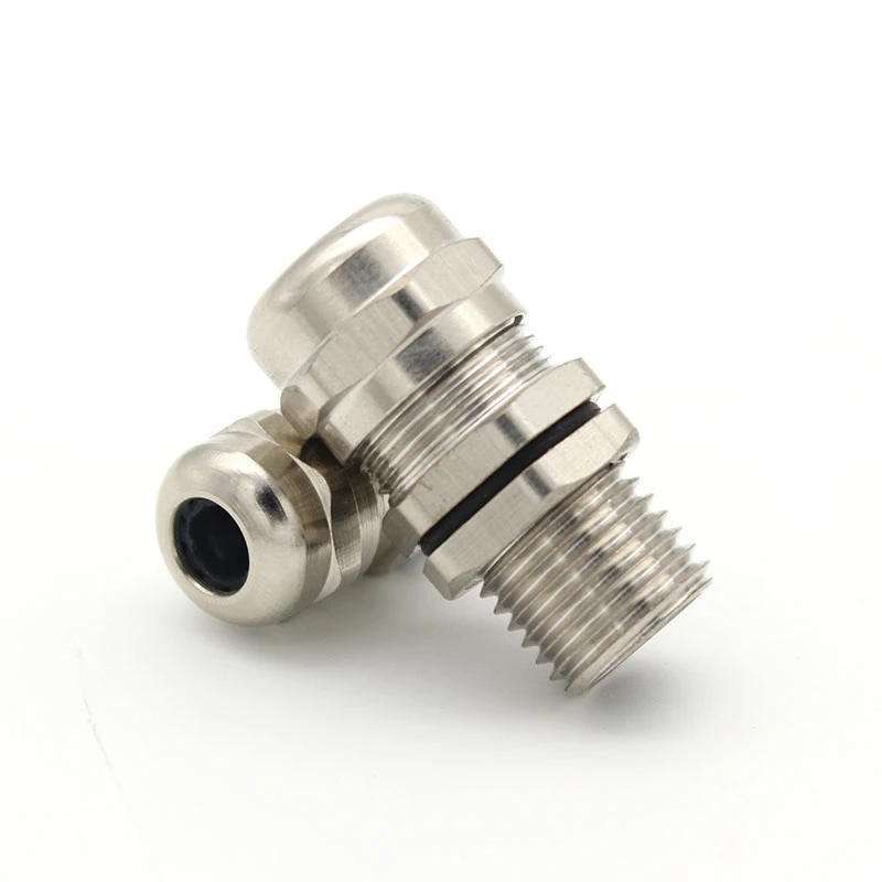 High quality/High cost performance  Nickle Plated Brass Longer Thread Type Waterproof Stainless Steel Cable Gland Metric Series