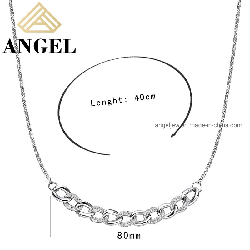 Hot Sales Accesorios personalizados para mujeres y hombres 925 Plata o. Brass Fashion Jewelry Set Hip-Hop Cuban Link Chain Zircon Diamond Joyería Pulsera Collares