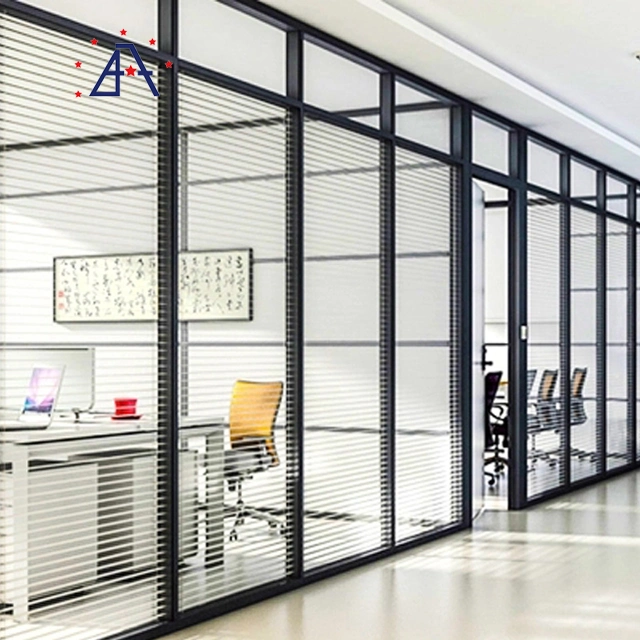 Guangdong Factory Price Aluminum Alloy Frame Indoor Glass Office Partition