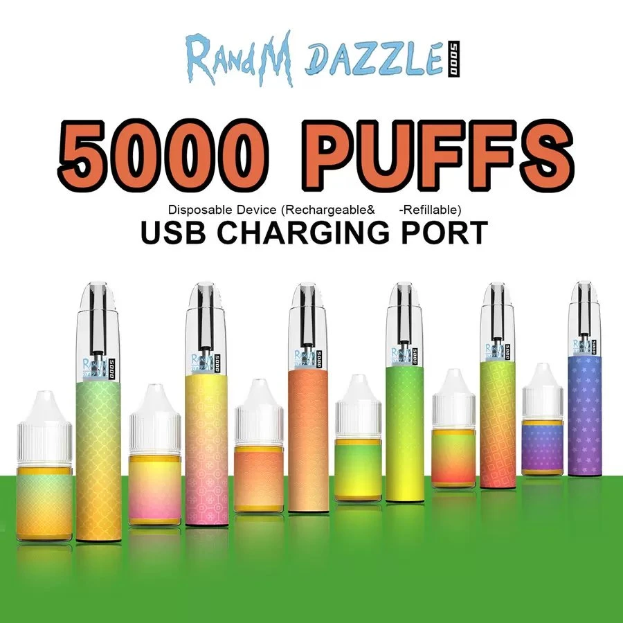 Randm Dazzle 5000 Vape Pen Disposable/Chargeable 5% E Cigarettes Vape Rechargeable Battery