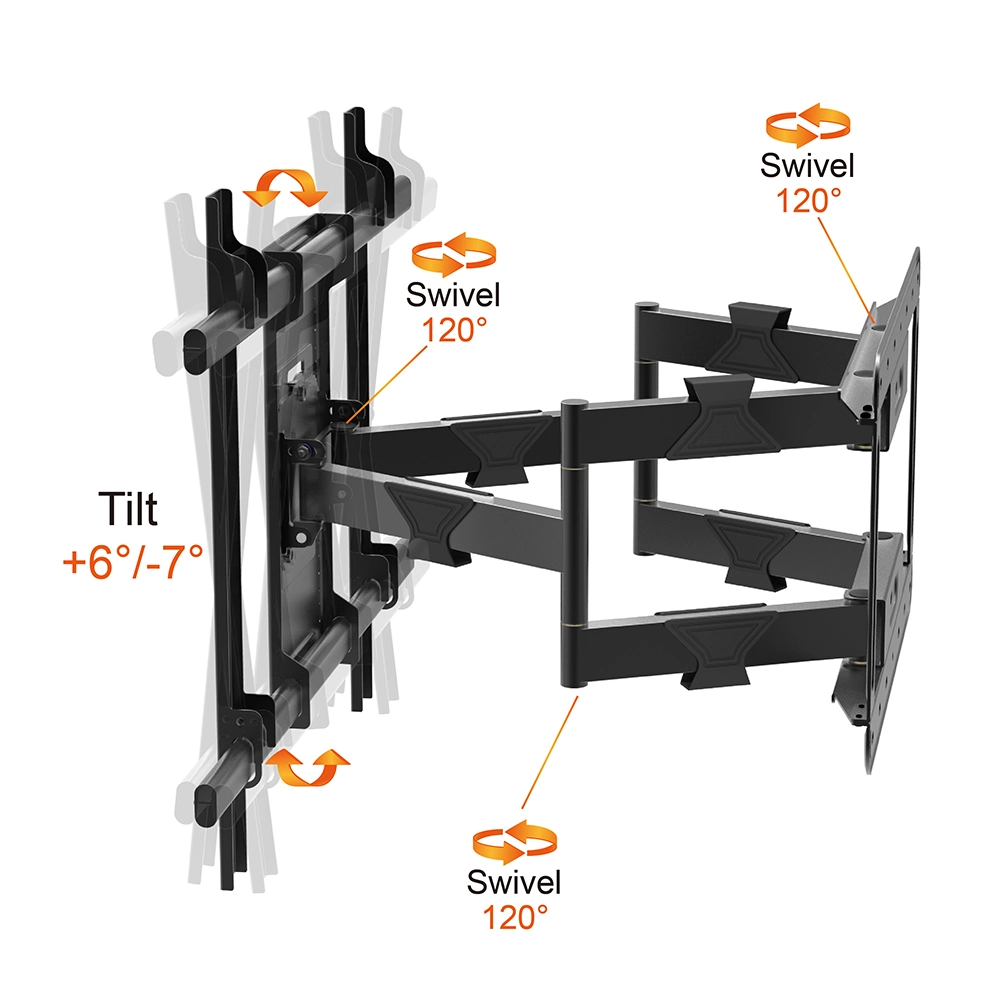 Charmount Max Vesa 800*600mm Swivel TV Wall Mount Double Arm Full Motion TV Bracket TV Mount