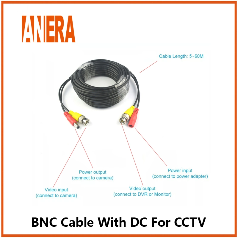 Video Power Rg58 Rg59 DC Coaxial BNC Camera Extension Cable for CCTV Camera 30m