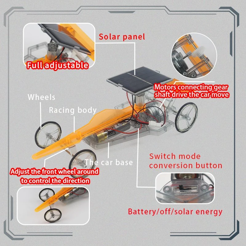 Großhandel/Lieferant Stem Spielzeug DIY Mini Bildung Tool Kits Solar Powered Rennwagen