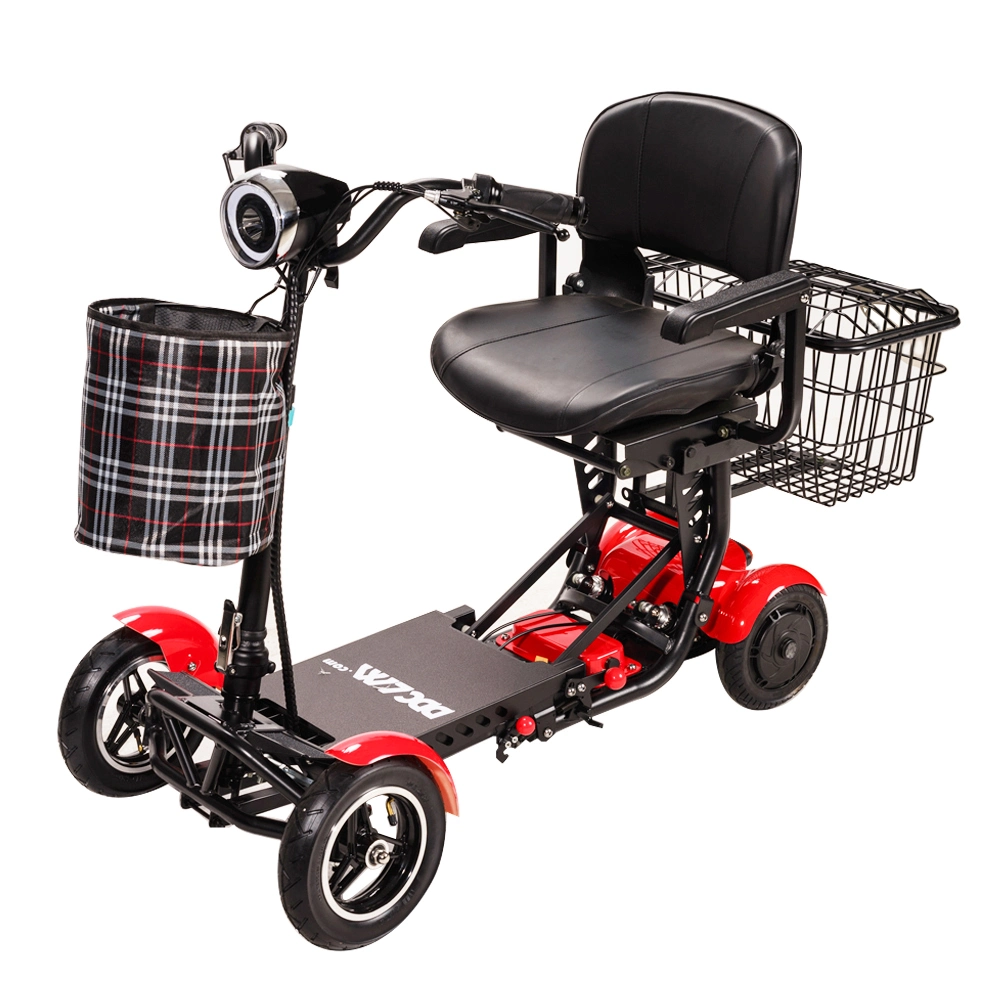 Potente discapacitados a las 4 ruedas ligera plegable Mobility Scooter eléctrico para ancianos y discapacitados Fat neumáticos disponibles