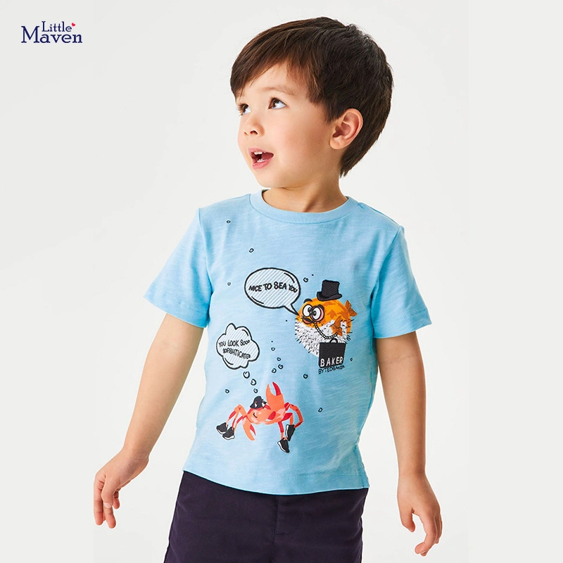 Hot Sale Kids Clothes T-Shirt Wholesale/Supplier Children Tees Cartoon Printed 100% Cotton T Shirt Factory Boys and Girls Apparel Droshipping