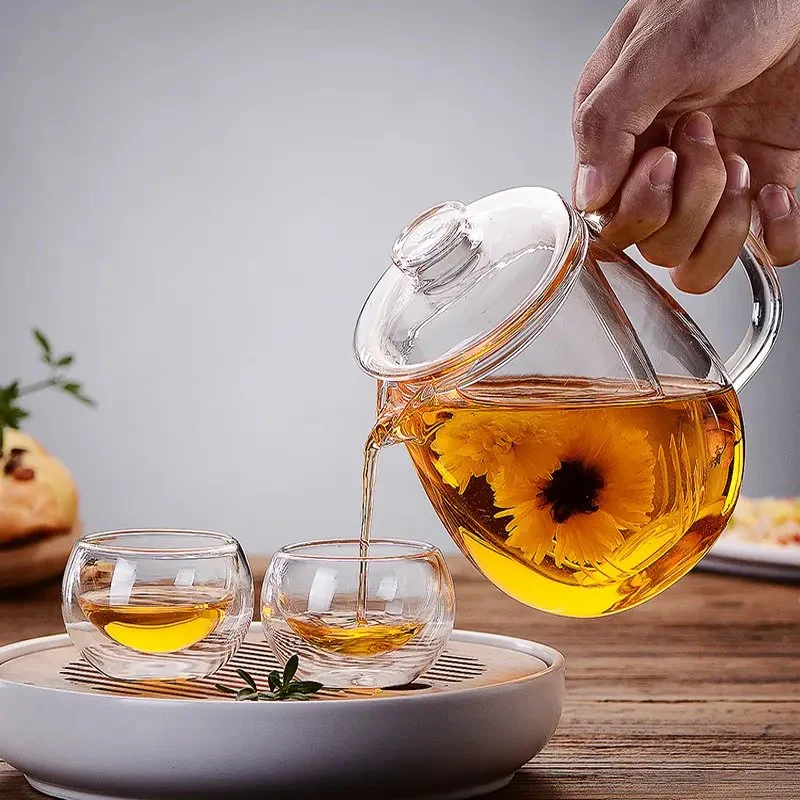 Wholesale/Supplier Hand Blown Transparent Heat Resistant Borosilicate Loose Leaf Glass Tea Pots Kettles