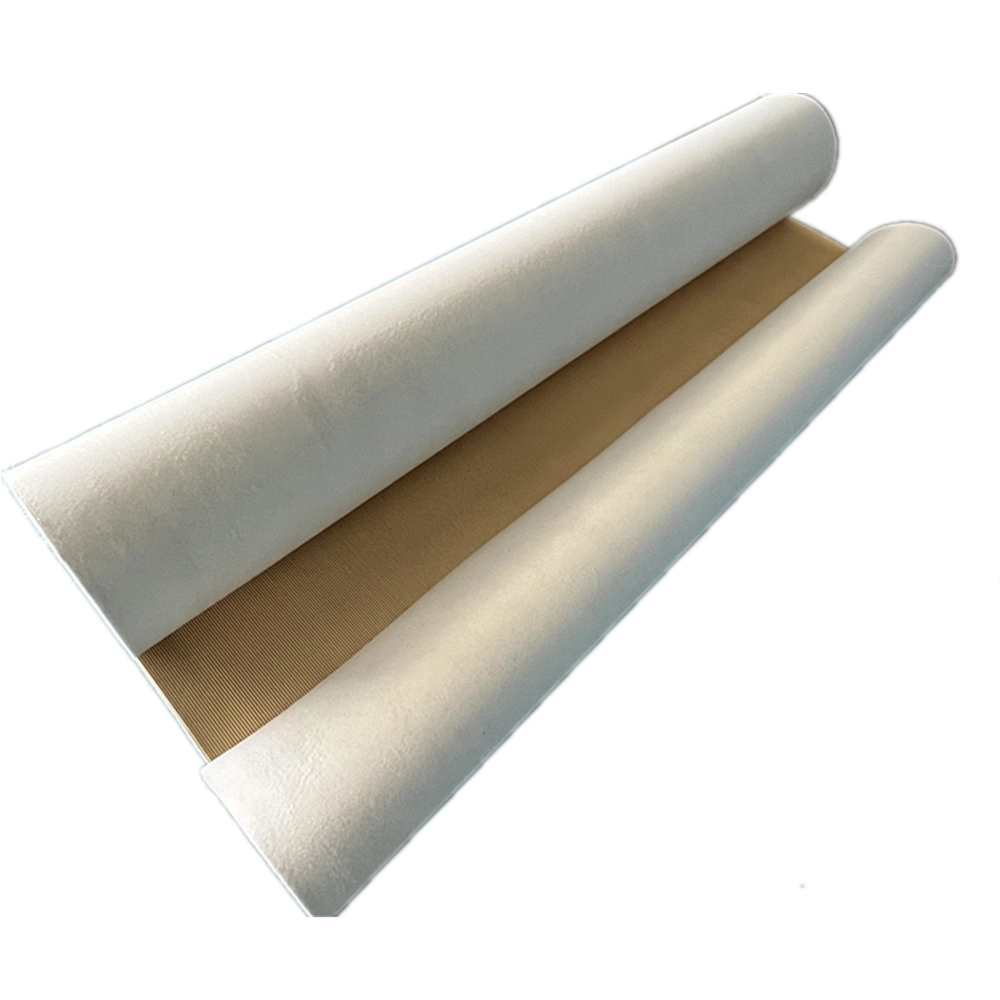 Comercial Soft Tan Color Natural Rubber Sheet Backed Non-Woven Fabric