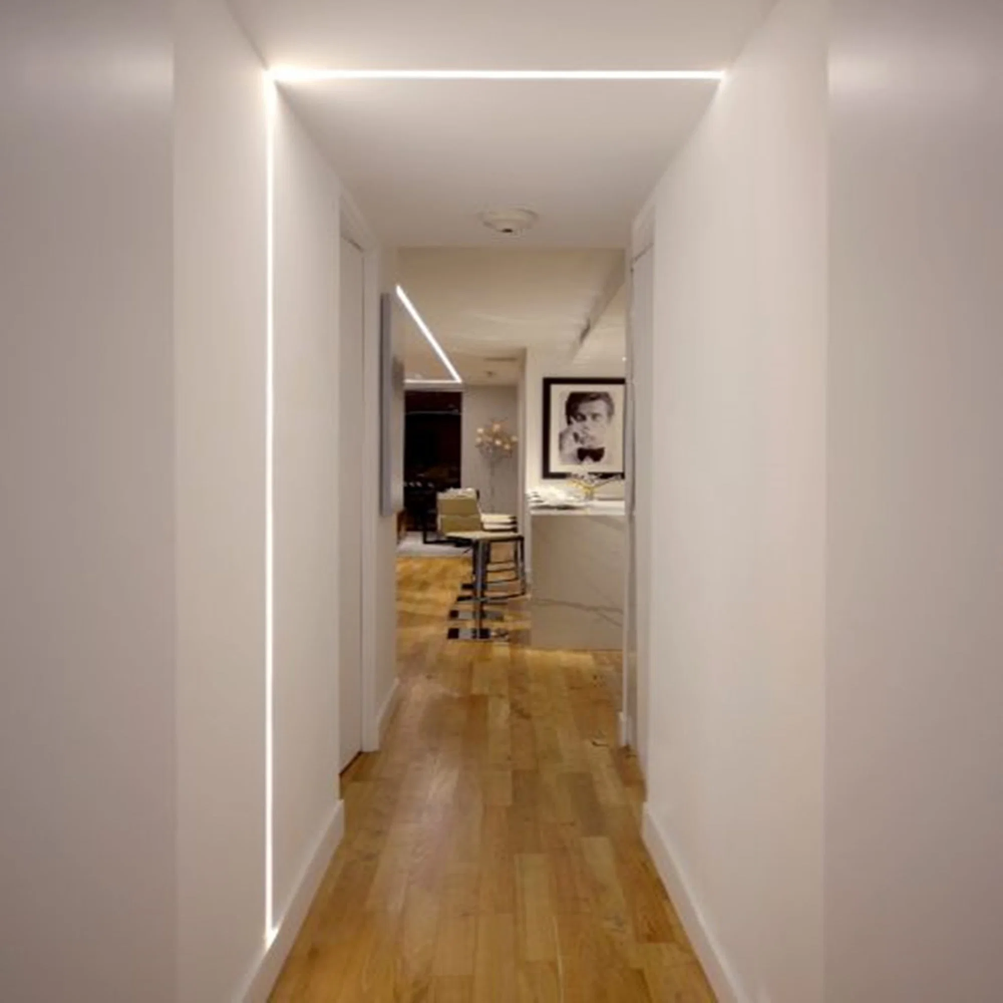 Luminaria empotrada de techo LED personalizada con forma cuadrada