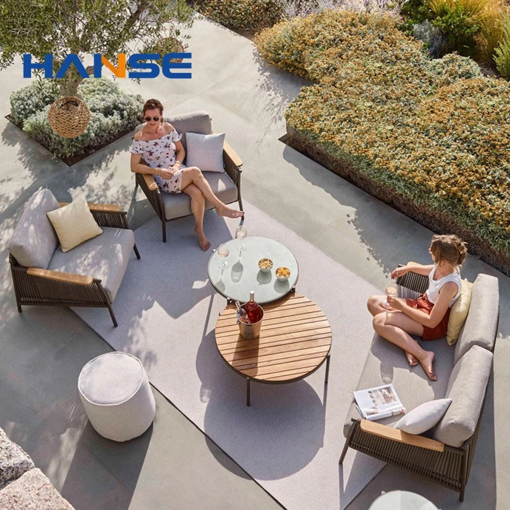 Direct Sale Fashion High Durable 4 Set Aluminum Outdoor Sofa Customizable Modern Outdoor Garden Sets Patio Furniture