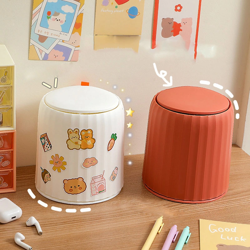 Mini Creative Cute Trash-Can with Lid