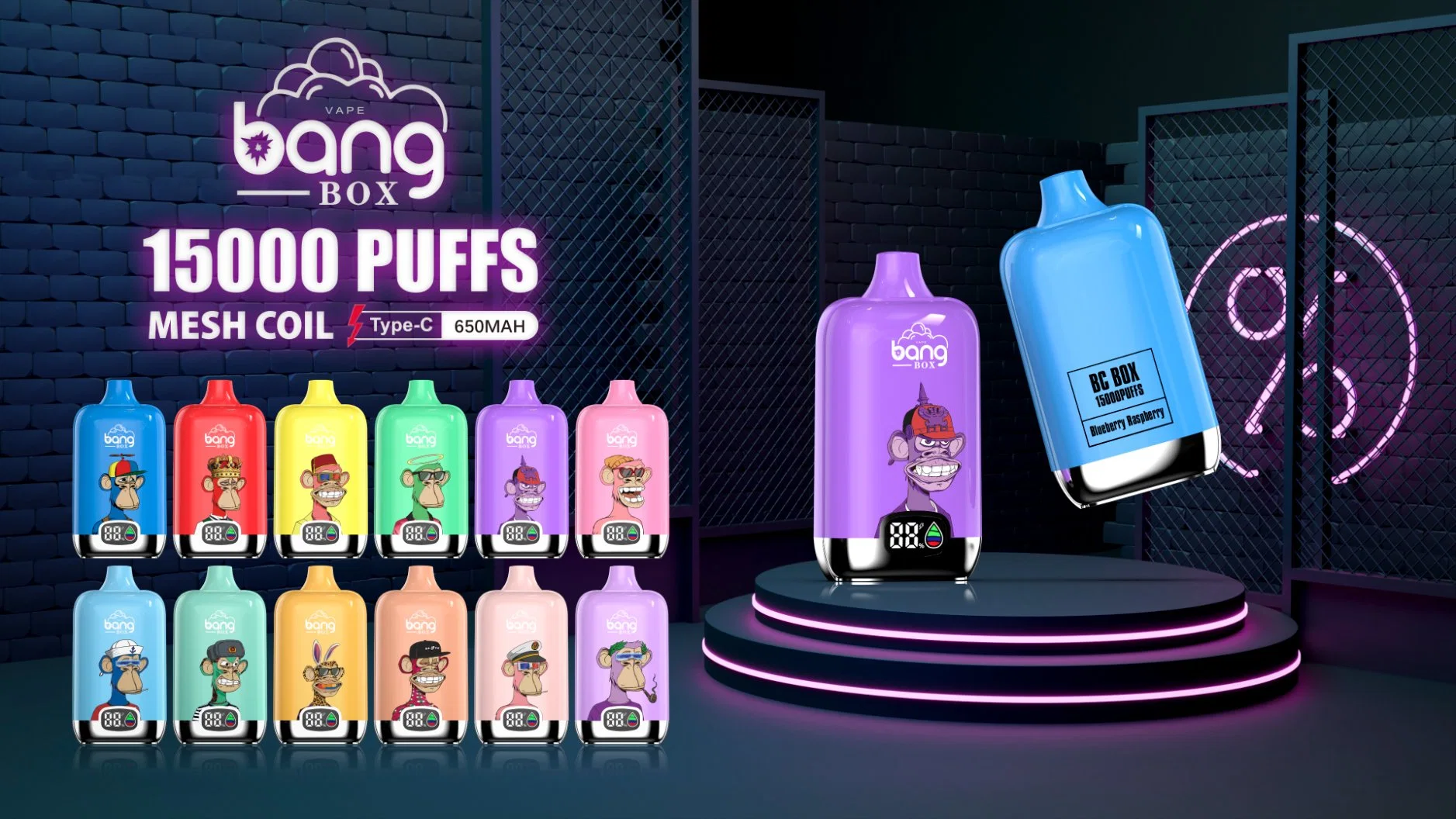 Bang Box 15000 Puffs 18000 Disposable Pape e cigarro com Caneta de papel de ponta LED 15K 13K 12K 26ml 5% NIC