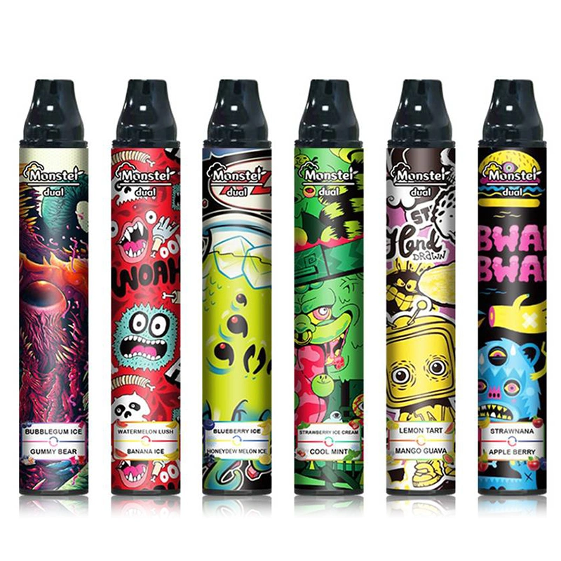 Más nuevos sabores dobles Monster Dual 1000+1000 Puffs Disposable/Chargeable E Cigarette Vapes