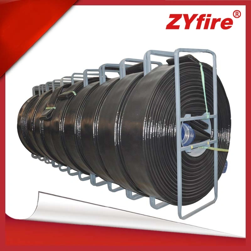 Zyfire 4inch-270psi résistance élevée à l'abrasion et résistance chimique pose TPU Tuyau d'alimentation en eau Frac plat