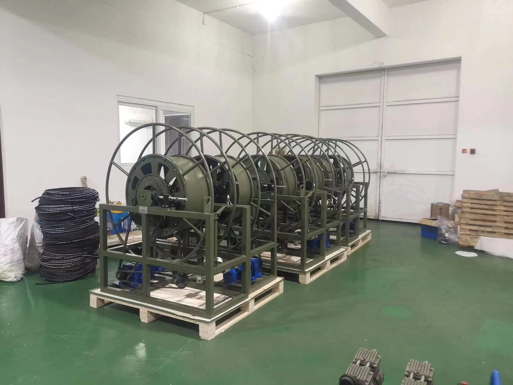 Carrete de manguera militar de acero inoxidable portátil OEM de fábrica