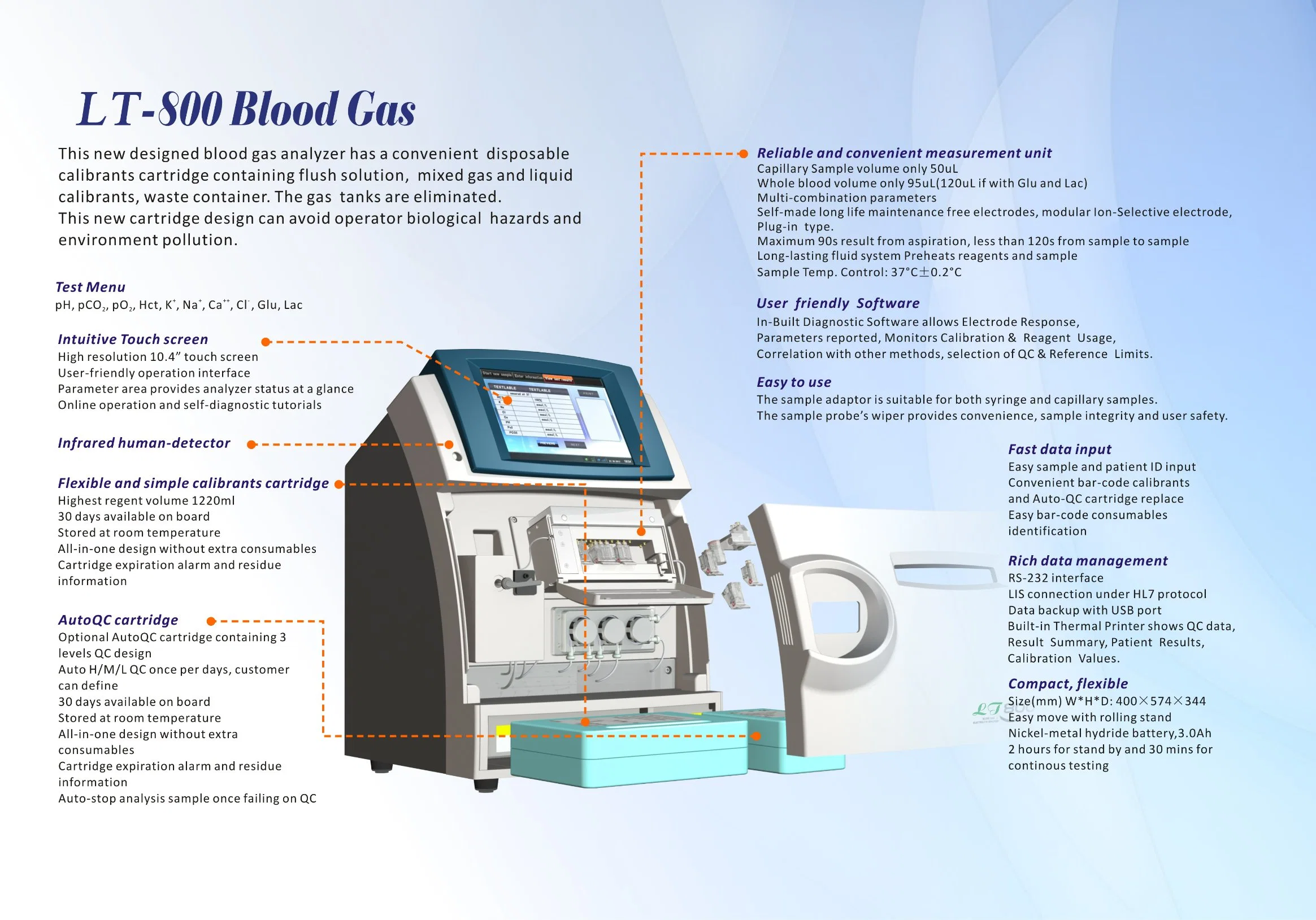 Ltce03 Blutgasanalysator Für Medizinische Geräte