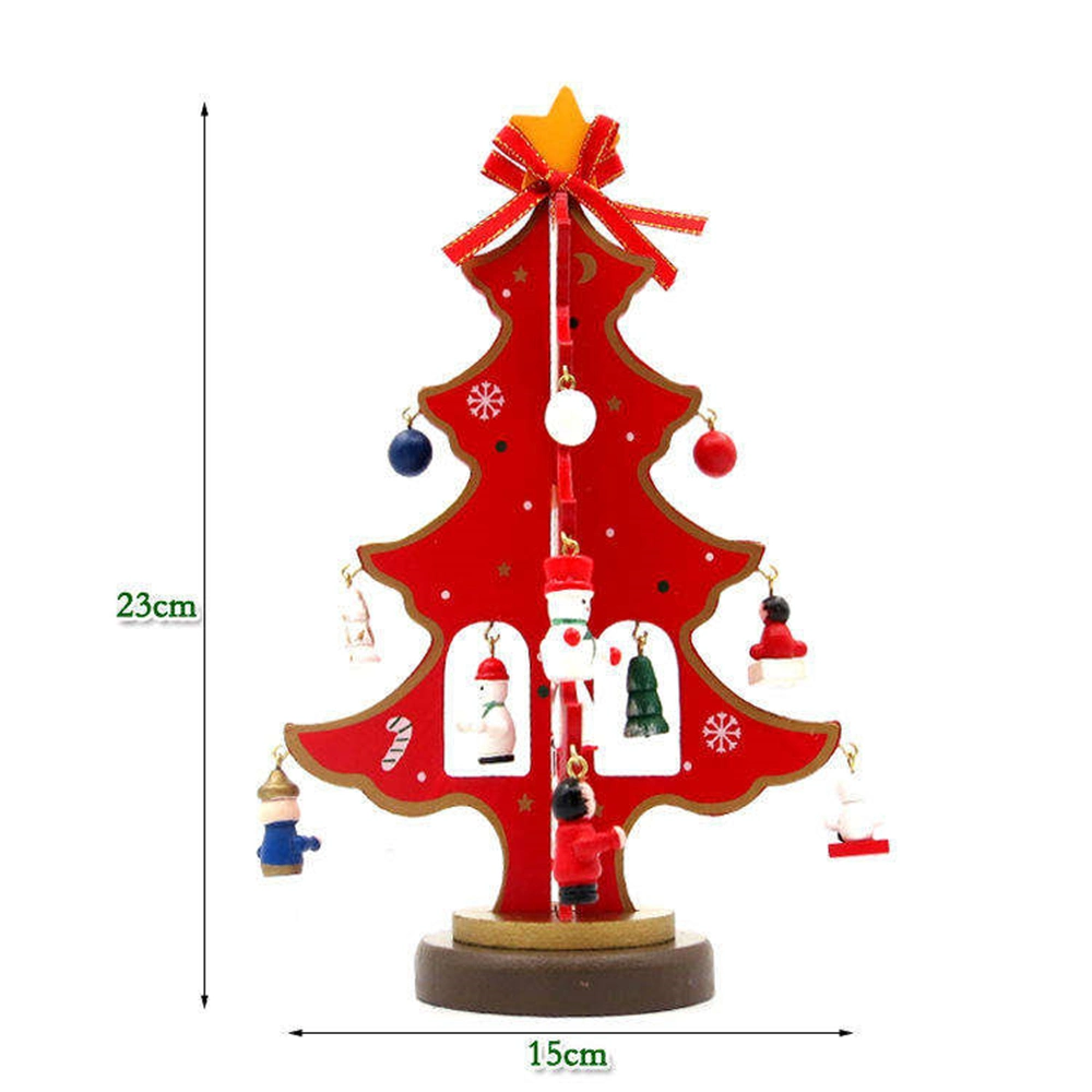 Christmas Trees Wooden Crafts Building Block Set Christmas Gifts Home Party Decor