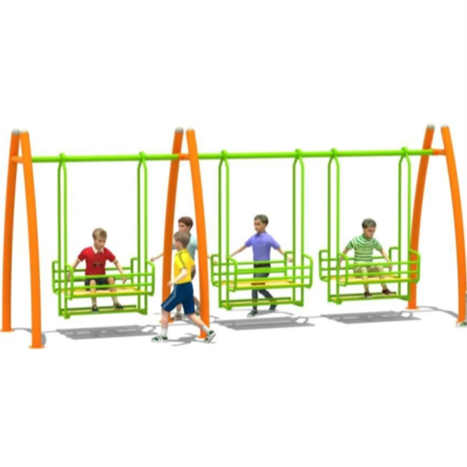 Customized Park Outdoor Playground Equipment Community Children's Swing Set