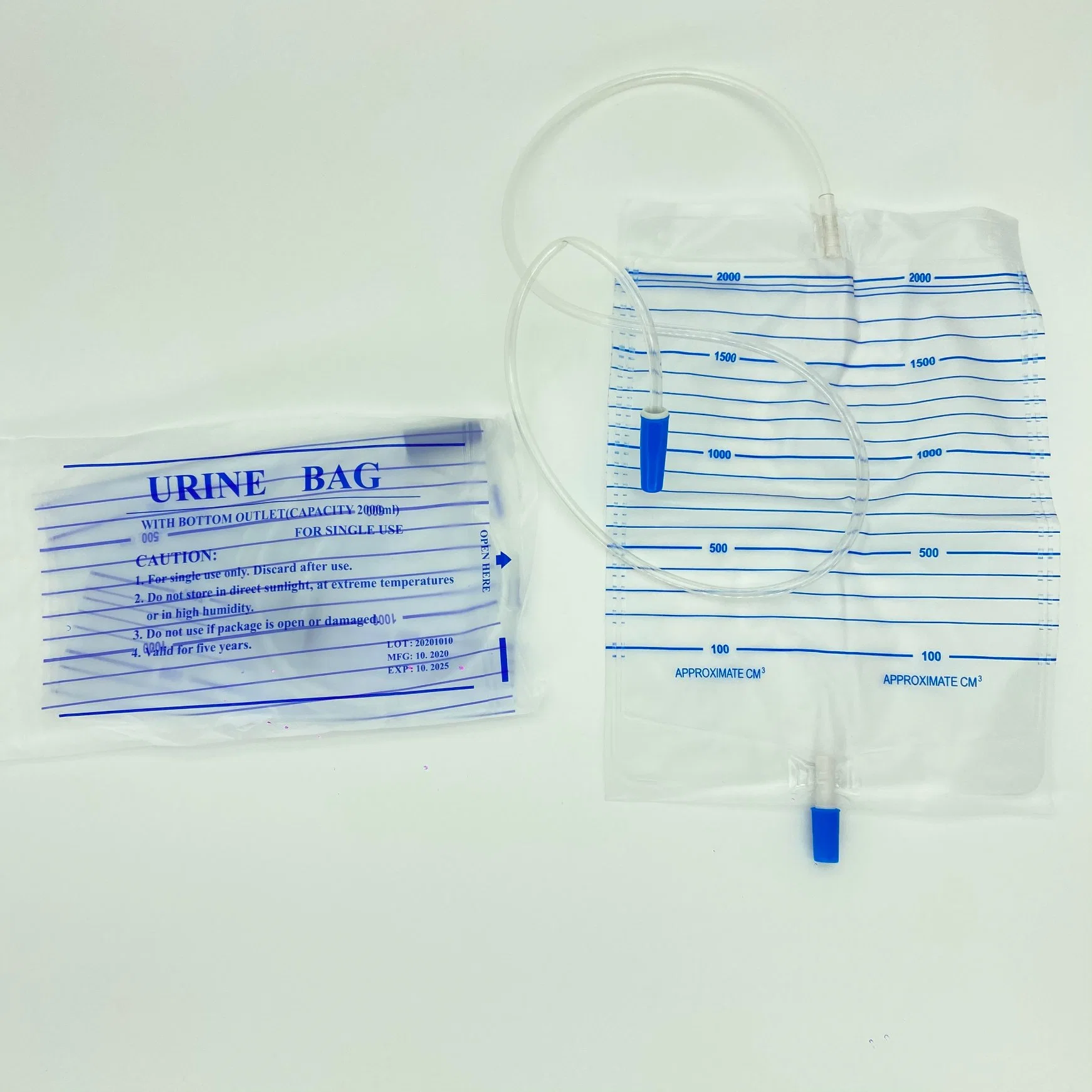 Medical Urine Bag with Push Pull/T-Tap/ Valve or Hook for Single Use