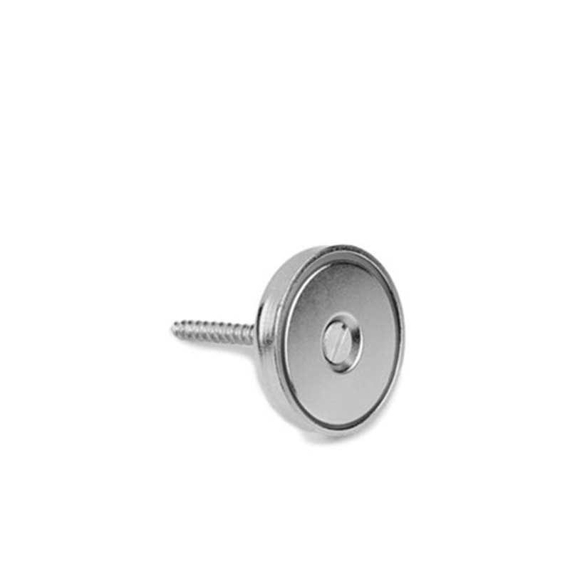 Round Base Cup Neodymium Magnet Strong Rare Earth Magnets with Heavy Duty Countersunk Hole and Stainless Screws