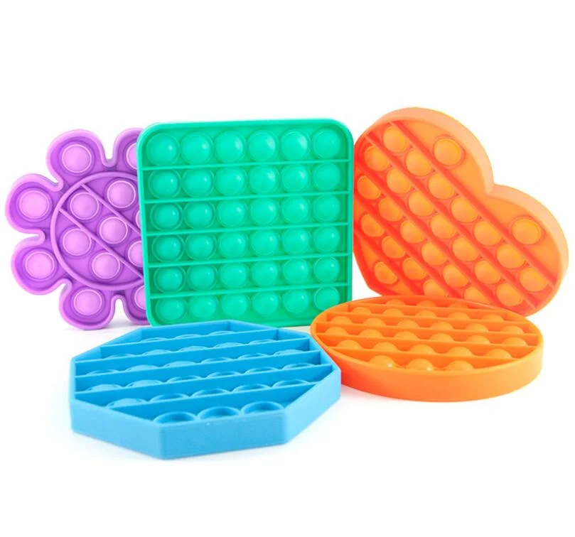 Fidget juguetes sensoriales juego de la burbuja de silicona de alivio del estrés Empujarlo Fidget Bubble Pop Toy