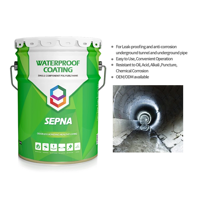 Single Package Self Leveling Exposed Polyurethane Waterproofing Coatings for Basement Pavement