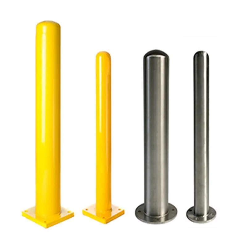 Amarillo Metal superficie de montaje Parking Protección contra impactos Bollard Embalaje fijo Bollards de acero de la zona buena venta