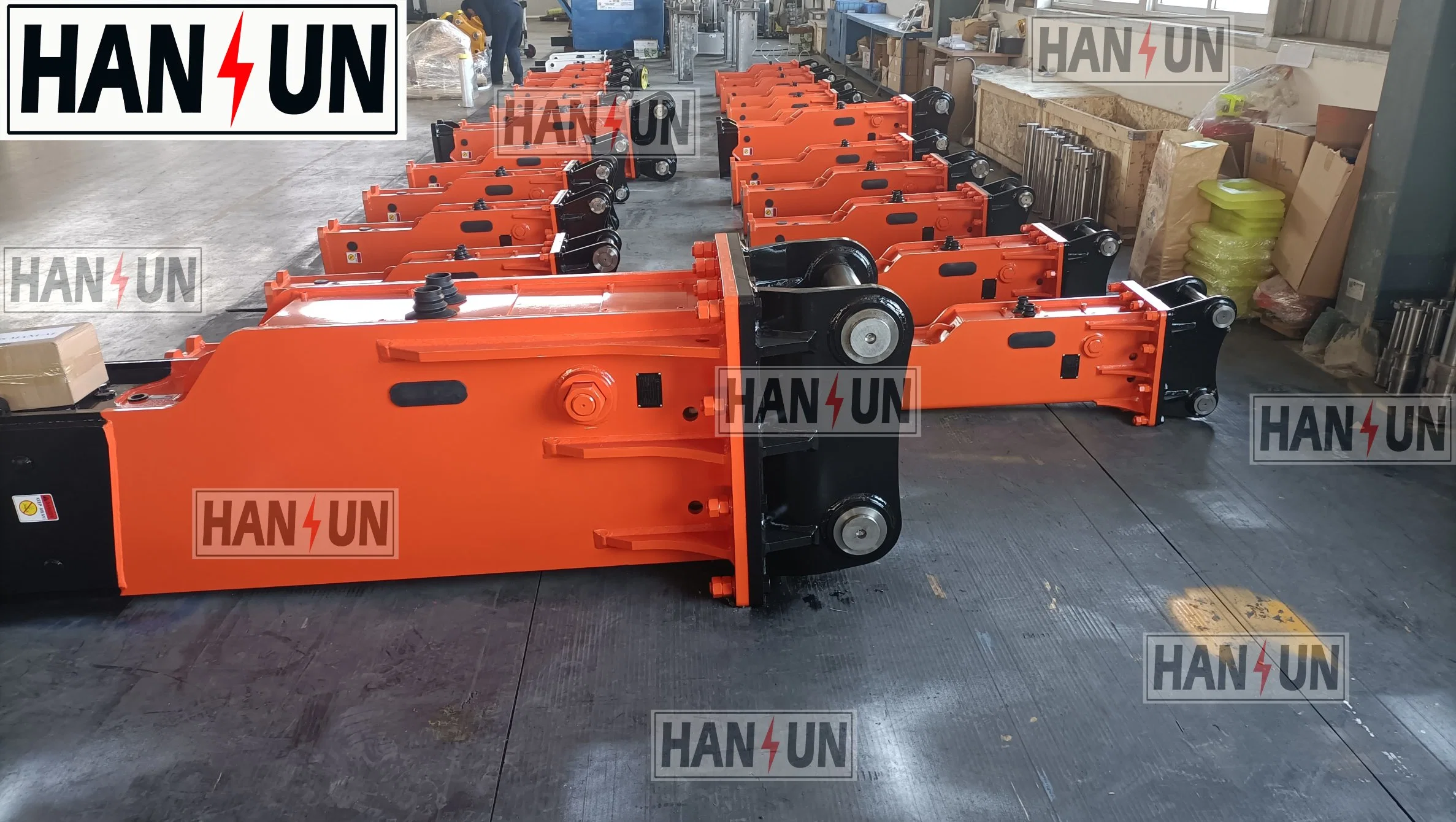 Hansun Chisle Dia 155mm Box Type Slience Type Hydraulic Rock Breaker for 30 Tons Excavator