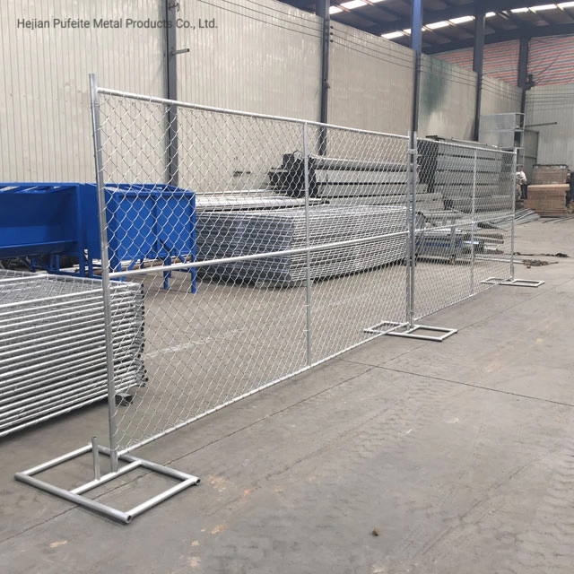 Galvanized Construction Barrier Temporary Chain Link Fence Panels