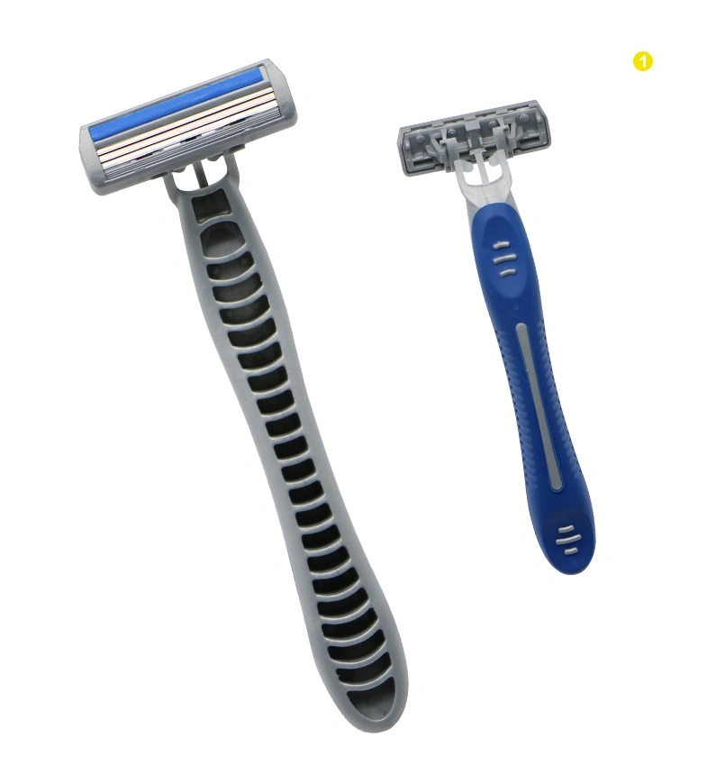 D317L سعر الجملة Triple Blade Razor حلاقة الراقص / الراقص تريبل قابل للاستخدام مرة واحدة شفرة من الفولاذ المقاوم للصدأ 3 شفرات سيدة والرجل